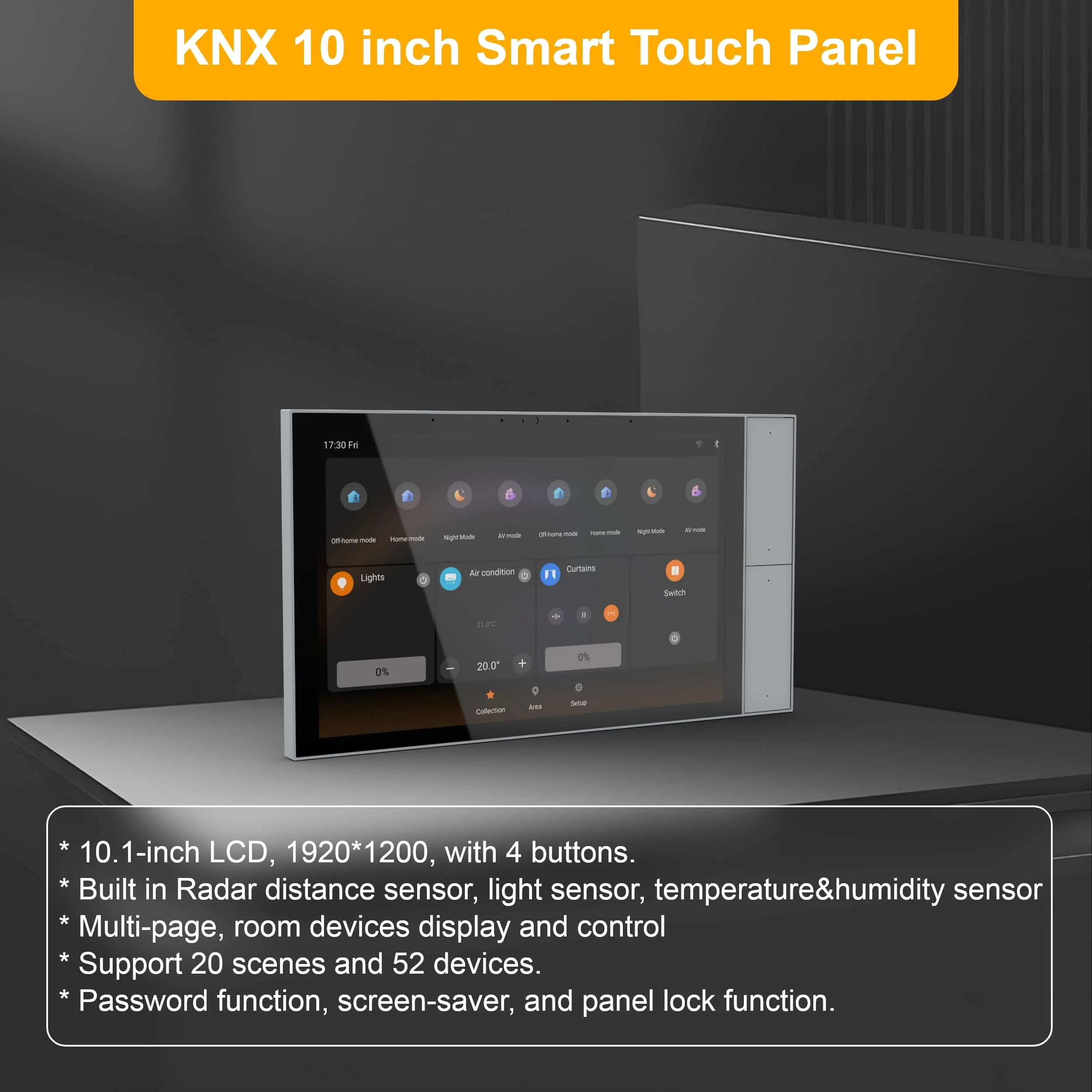 Smart Home Knx System - لوحة تحكم ذكية تعمل باللمس لنظام