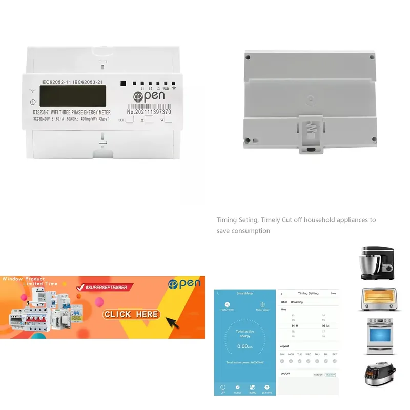 Smart Home Energy - عداد طاقة ذكي ثلاثي الأطوار مع