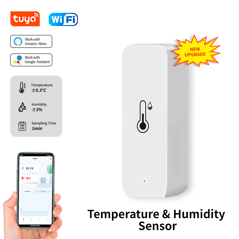 Smart Home Furniture - Tuya WiFi مستشعر درجة الحرارة والرطوبة