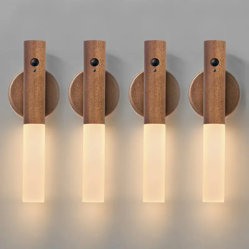 Voice Control Light Bulb - مصباح حائط مغناطيسي قابل لإعادة الشحن