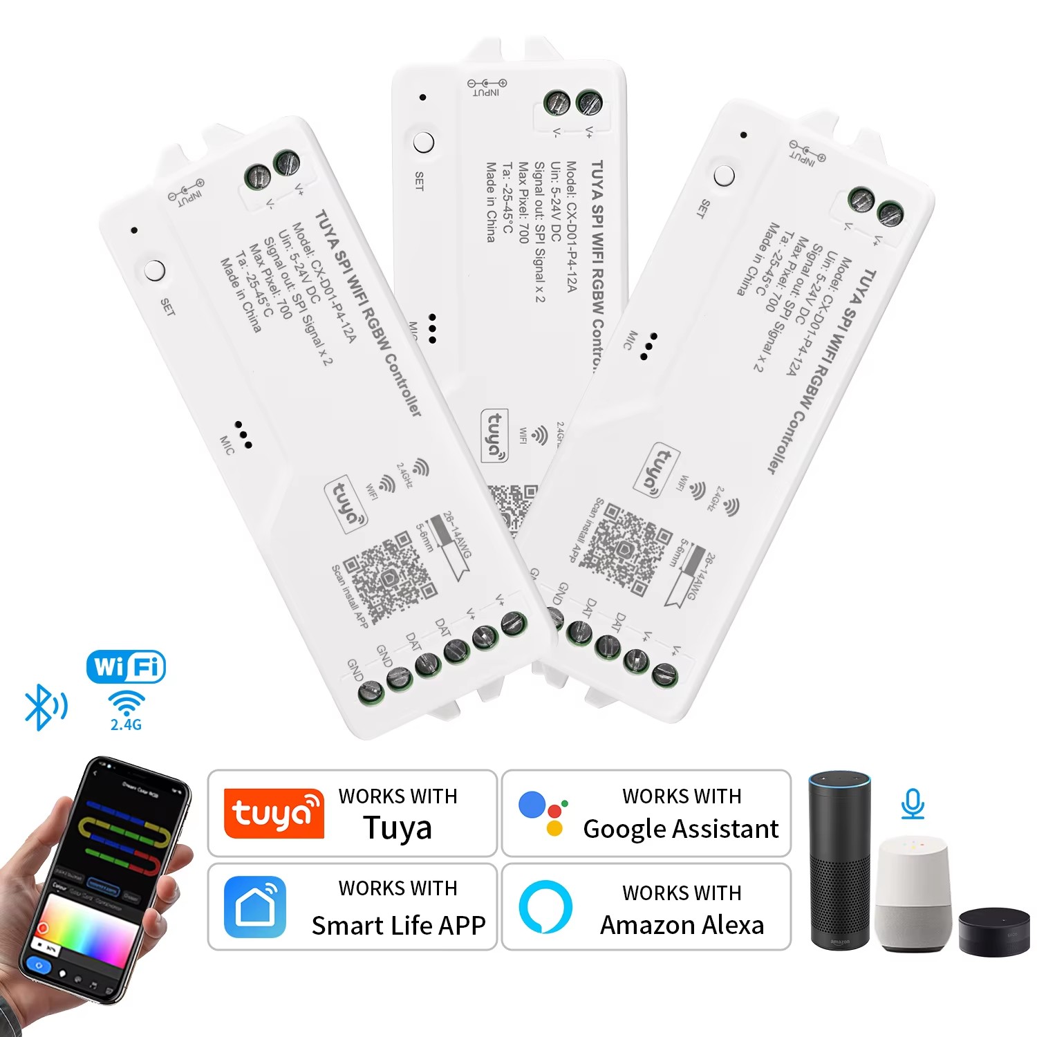 Alexa Compatible Bulb - وحدة تحكم تويا واي فاي LED