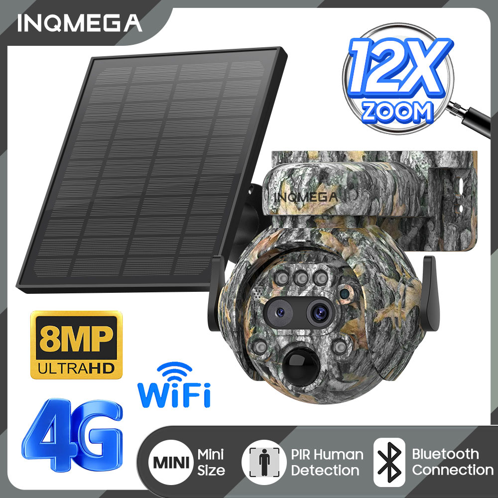 Smart Home Outdoor Camera - INQMEGA 8MP كاميرا تعمل بالطاقة الشمسية