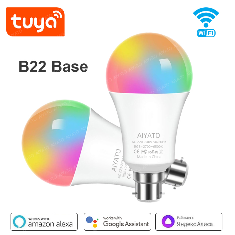 Alexa Compatible Bulb - مصباح ذكي B22 Base UK TUYA