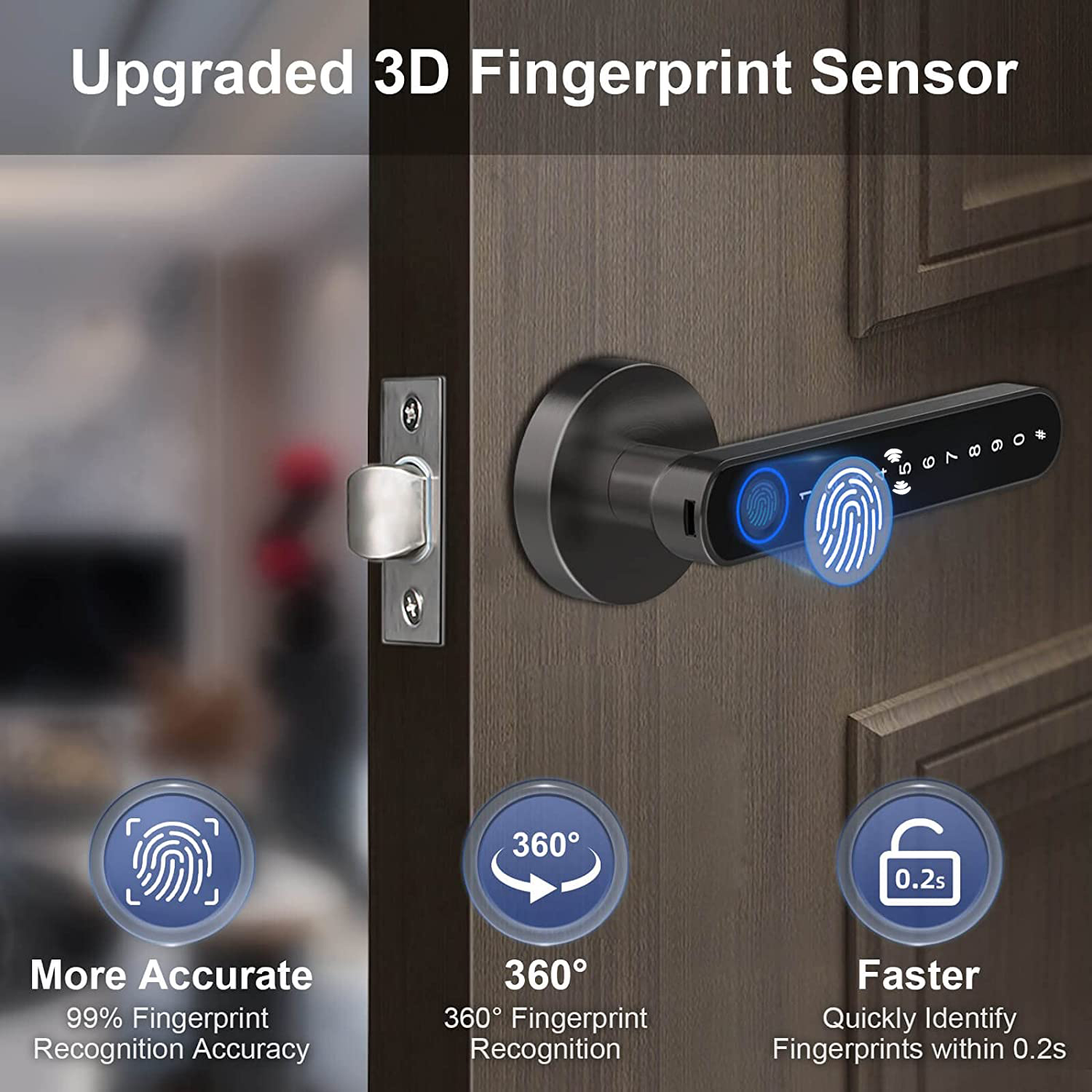مقبض قفل باب بصمة الذكية ، شقة - مراجعة Smart Home Keyestudio وسعره