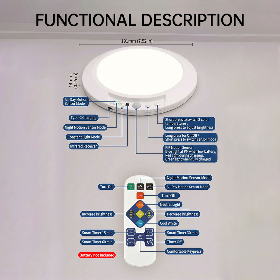 مصباح سقف LED مغناطيسي بحساس ح - مراجعة Voice Control Light Bulb وسعره