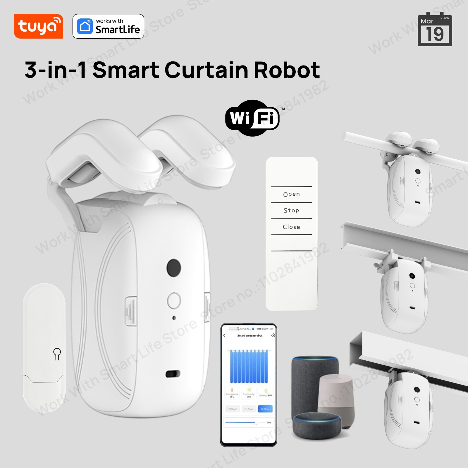 روبوت ستائر ذكي من تويا يعمل ب - مراجعة Smart Home Website وسعره