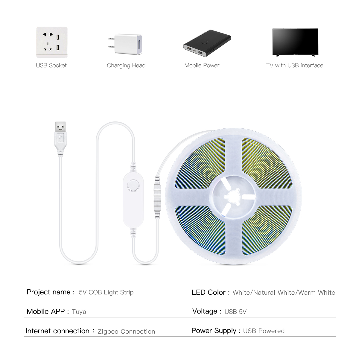 مفتاح ذكي زيجبي COB LED أضواء  - مراجعة Alexa Compatible Bulb وسعره