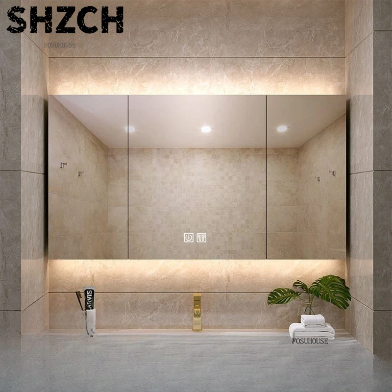 مرآة حمام عصرية سميكة مع خزانة - مراجعة Smart Home Furniture وسعره