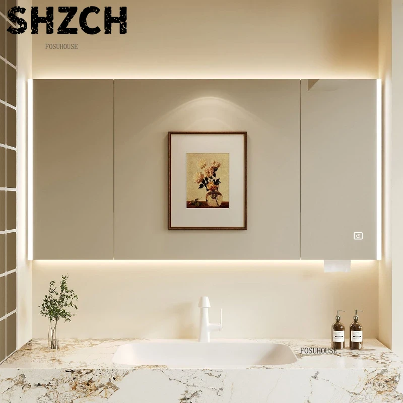مرآة حمام عصرية سميكة مع خزانة - مراجعة Smart Home Furniture وسعره