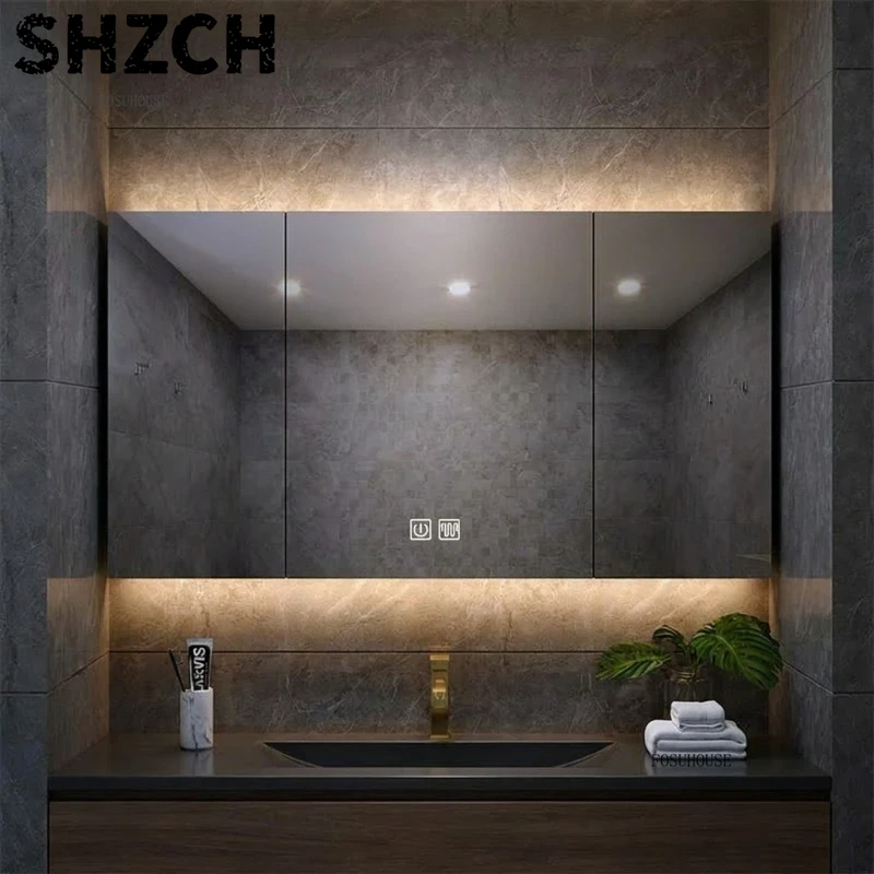 مرآة حمام عصرية سميكة مع خزانة - مراجعة Smart Home Furniture وسعره