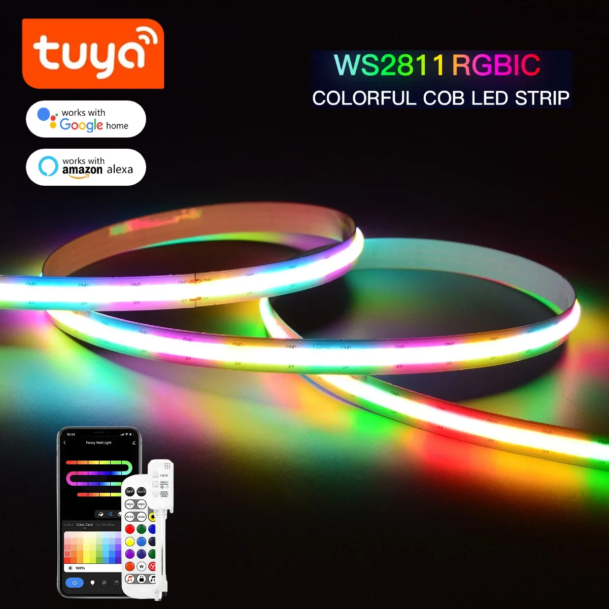 الذكية TUYA WS2811 RGB IC Drea - مراجعة Alexa Compatible Bulb وسعره