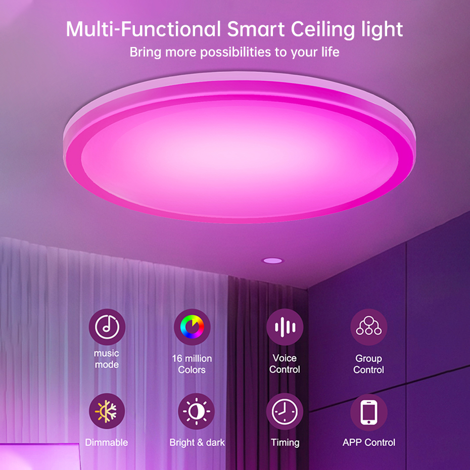 مصباح سقف ذكي LED بتقنية WiFi  - مراجعة Alexa Compatible Bulb وسعره