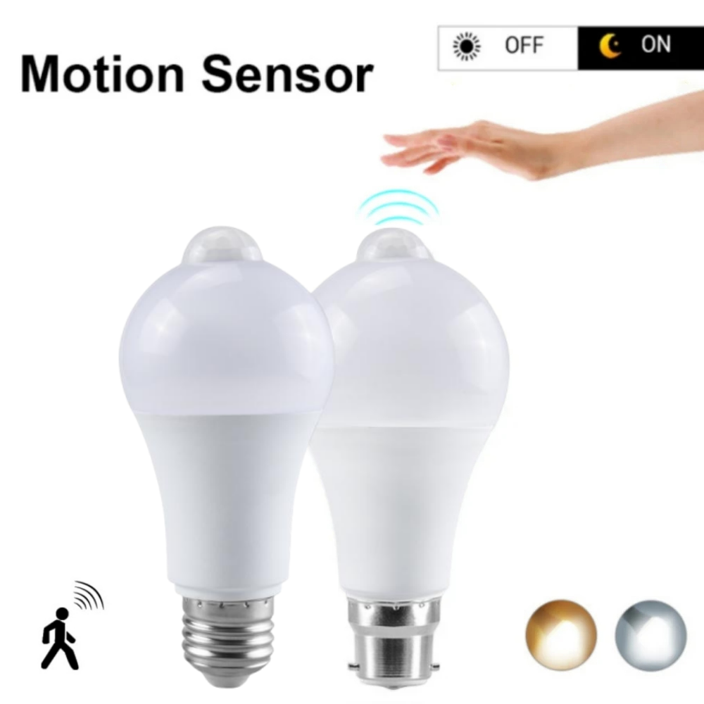 PIR محس حركة LED ضوء لمبة 12 و - مراجعة Voice Control Light Bulb وسعره