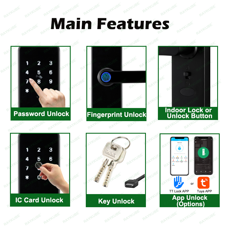RAYKUBE K8 قفل الباب الذكي TTl - مراجعة Smart Home Keyestudio وسعره